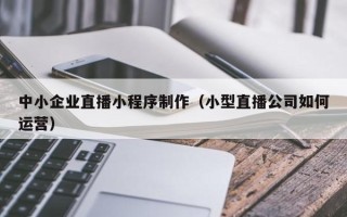 湛江中小企业直播小程序制作（小型直播公司如何运营）